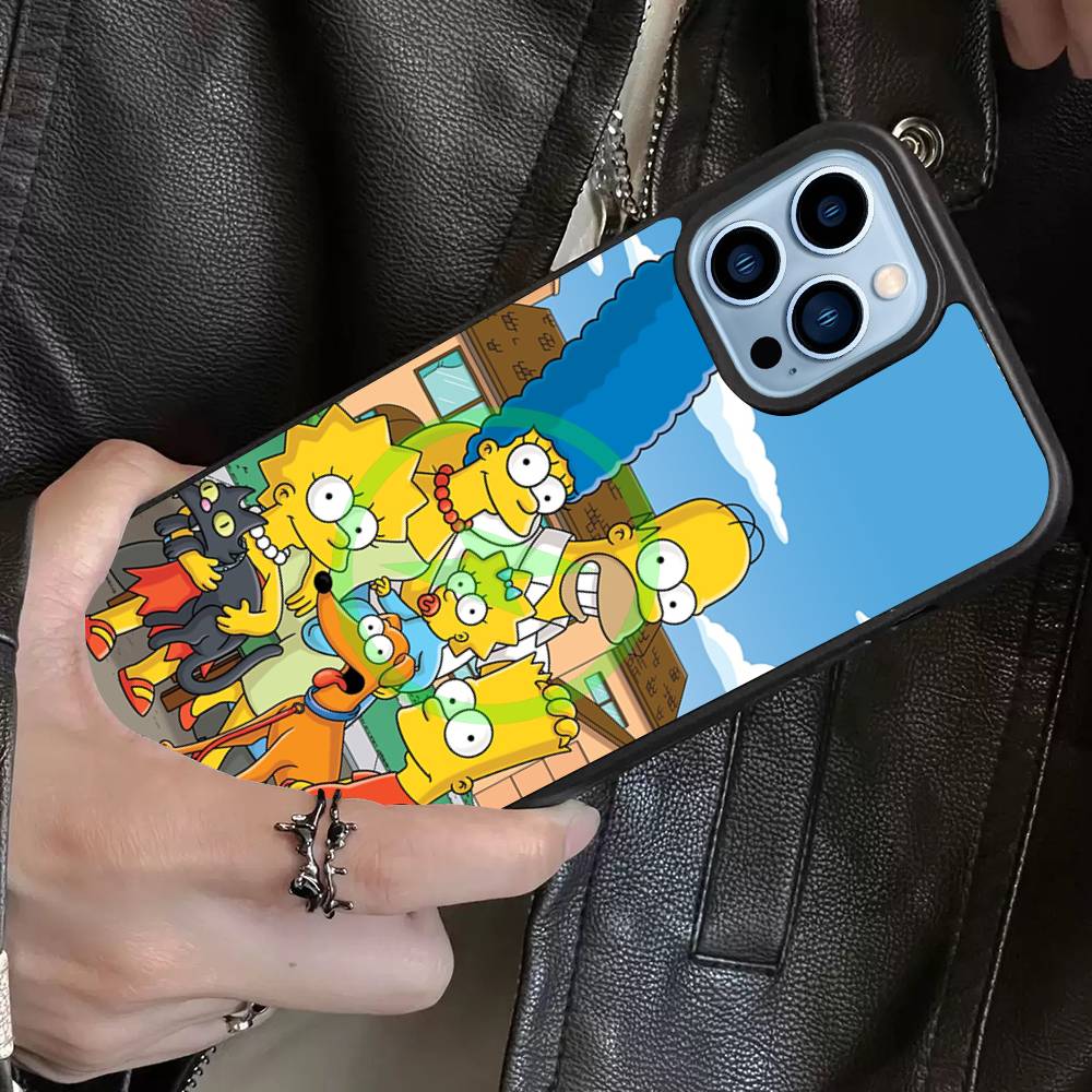 The S-Simpsons Phone Case Magnetic Wireless charging For iPhone 16 15 14 13 12 11 Pro Max Plus 17 Air Cover