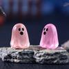 6 шт. Креативные светящиеся призраки, милые частицы, DIY украшения, подвесные аксессуары, мини-микроландшафтные украшения на Хэллоуин
