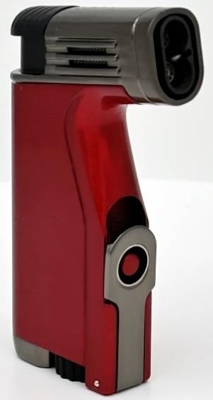 RONSON BREEZE RGL120 RED 2 jet jet lighter with puncher