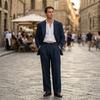 Lanvin Простая установка Темно-синий мужской б/у