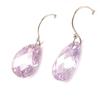 [C6919] - Silver Earrings 'Linda' Lavender Silver (rhodium-plated) - 15x12 Mm