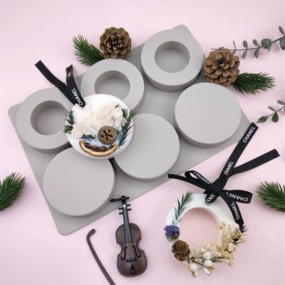 Сделай сам Глиняные ароматерапевтические таблетки Силиконовые формы Поделки Подвесные украшения Восковые формы Круглая форма для мыла и свечей Аксессуары