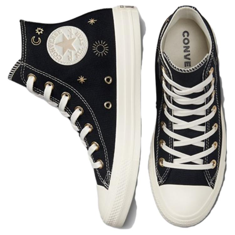 Converse Кеды Chuck Taylor All Star High Унисекс Черный/Светло-Золотой/Белый A02209C