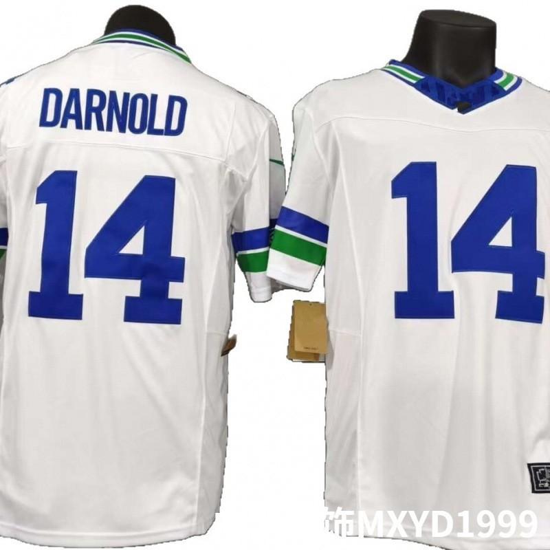 Seattle Seahawks NFL Football Jersey 14 Darnold Embroidered Throwback Style Mens Sports Apparel