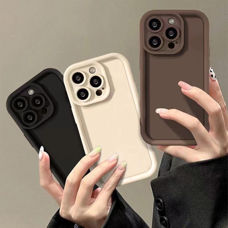 INS Роскошный Утолщенный Противоударный Силиконовый Чехол для iPhone 11 12 13 14 15 Pro Max Plus Бампер Мягкая Защитная Задняя Крышка Аксессуары