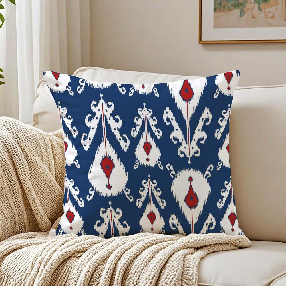 Russian Doll Pattern Art Cushion Cover Linen Pillowcase Soft for Sofa Bed Home Room Decor