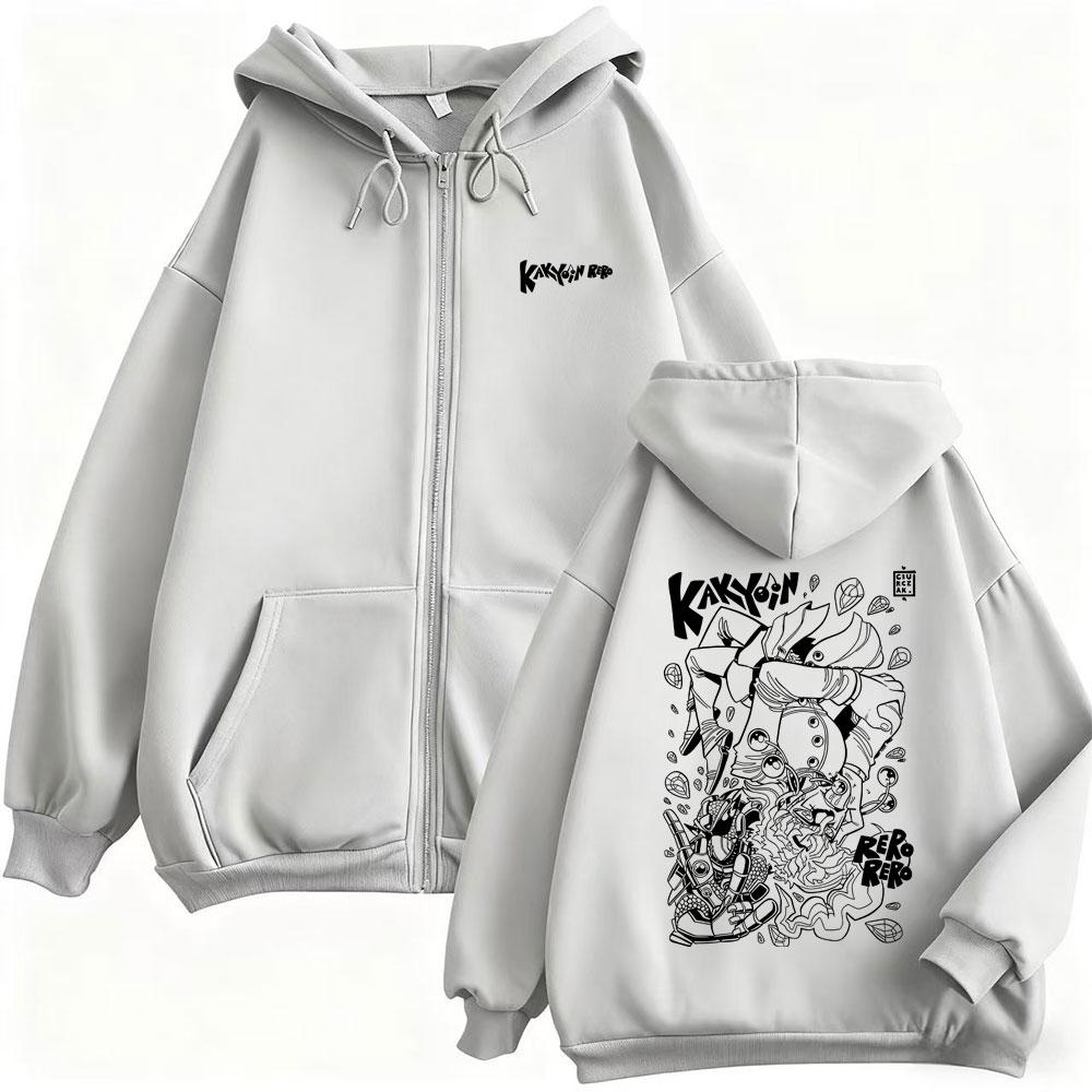 Аниме JoJo's Bizarre Adventure, толстовка на молнии с изображением Нориаки Какеина, повседневная хлопковая винтажная толстовка на молнии для мужчин и женщин.