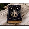 Tree of Life Grimoire Handmade Leather Journal Notebook Blank Spell Book of Shadows Leather Celestial Gifts For Him Her