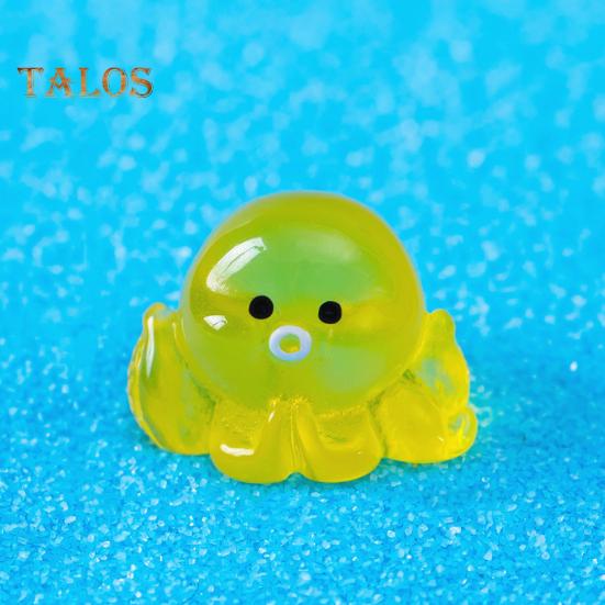 32 шт. Миниатюрные фигурки осьминогов, светящиеся в темноте, миниатюрные статуэтки осьминогов из смолы для волшебных садов, аквариумов, поделок своими руками