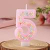 Трансграничный розовый макаронный пенопластовый шар, свечи-цифры для торта на день рождения - Креативные украшения для вечеринки