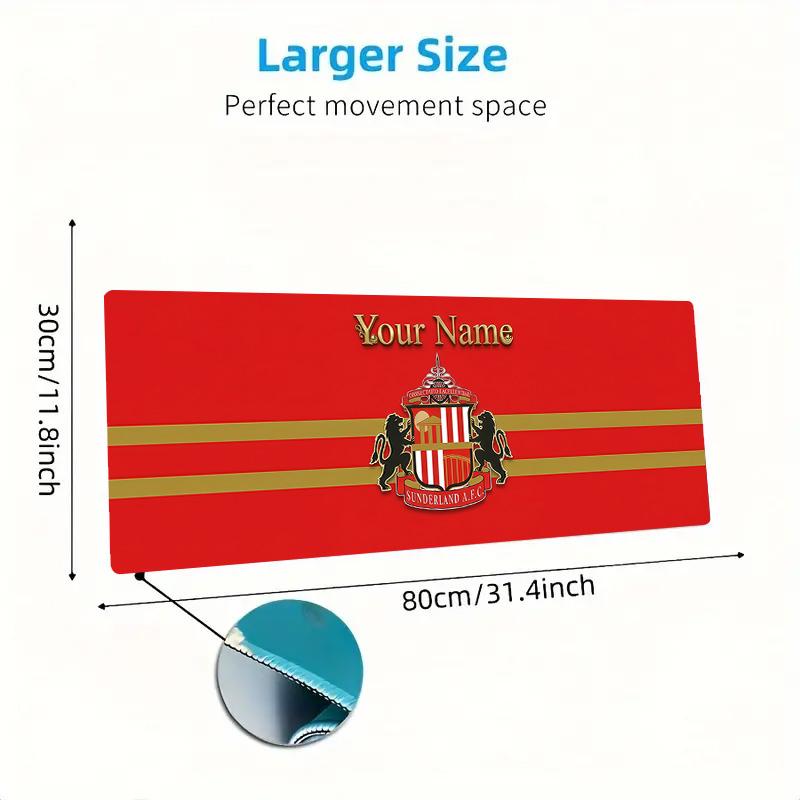 Sunderland A1 Custom Name Large Size Mouse Pad Large Gaming Table Cushion Non-slip Laptop Tablet Big Mousepad XXL Mat Mini PC Playmat With Lock edge