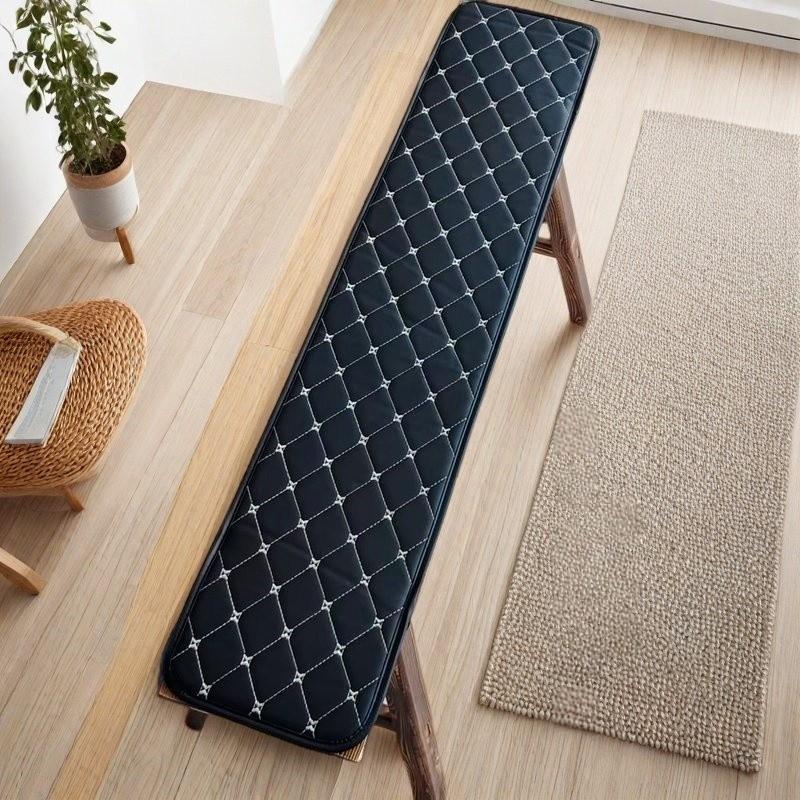Long Bench Cover Universal PU Bench Cushion Solid Wood Sofa Seat Pad Shoe Changing Stool Mat Bench Seat Protector Home Decor