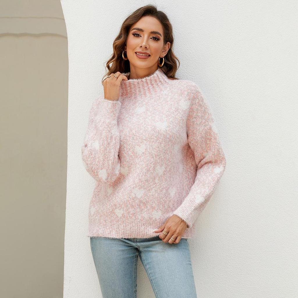 Осень-зима Винтажный свободный топ с длинными рукавами и принтом кардиган трикотажный свитер с воротником-стойкой