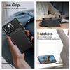 For iPhone 15 Plus Case Card Slot Kickstand Leather+TPU Reinforced Corner Phone Cover