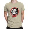 Vintage Good T-Shirts for Men Round Neck Pure Cotton T Shirt F-Felix The Cat Cartoon Short Sleeve Tee Shirt Birthday Present