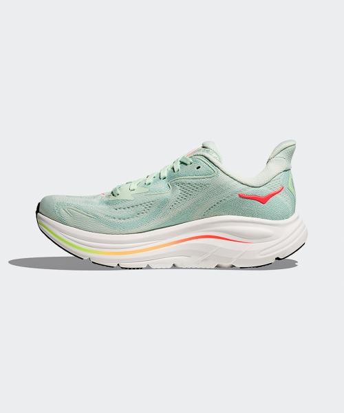 HOKA Clifton 10 Wide - Морское стекло:Неоновое пламя (1162050-SLSSN)