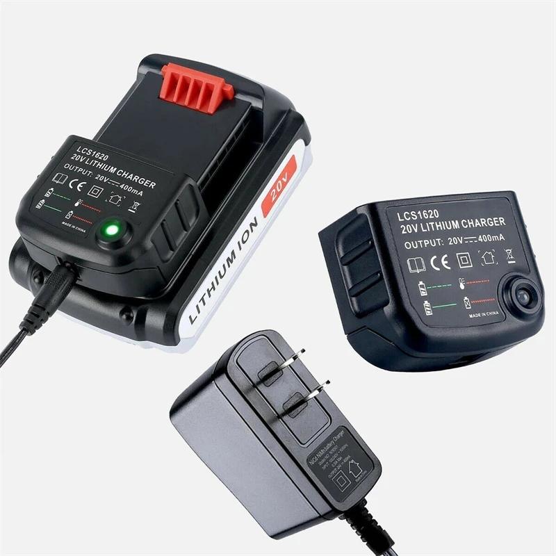 Зарядное устройство для литиевых аккумуляторов Black&Decker 10,8 В 14,4 В 18 В 20 В серии LBXR20 Инструмент для зарядки аккумуляторов электрической дрели-шуруповерта