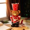 Рождественские ornaments-скульптуры животных Коричневый медведь-барабанщик Собака Идея подарка Коробка Красивый скейтборд Пингвин Рождественские украшения для дома