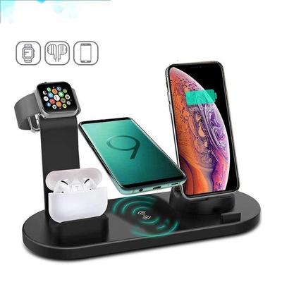 Индукционное зарядное устройство для беспроводной зарядки 4 в 1 для iPhone 14 13 12 11 Pro Max Samsung Airpods Pro Apple Watch Ultra 8 7 док-станция