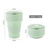 Silicone Folding Cup Collapsible Mug With Cover Coffee Travel Outdoors Portable Water Drinking Tea Cups