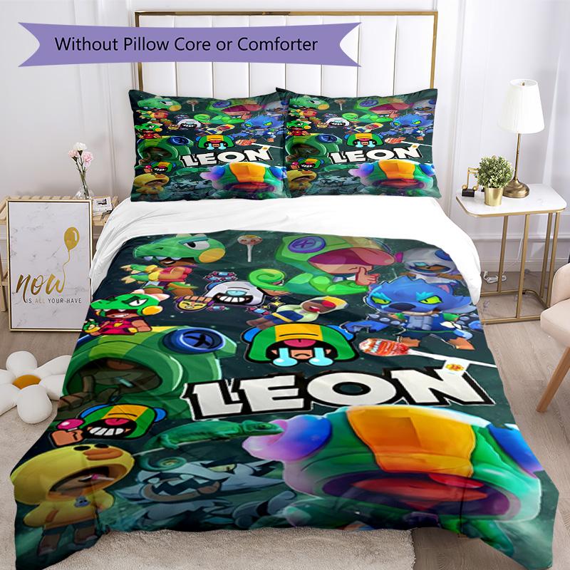 Brawl Stars Bedding Set Perfect for Bedrooms Machine Washable Perfect Gift for Friends Family