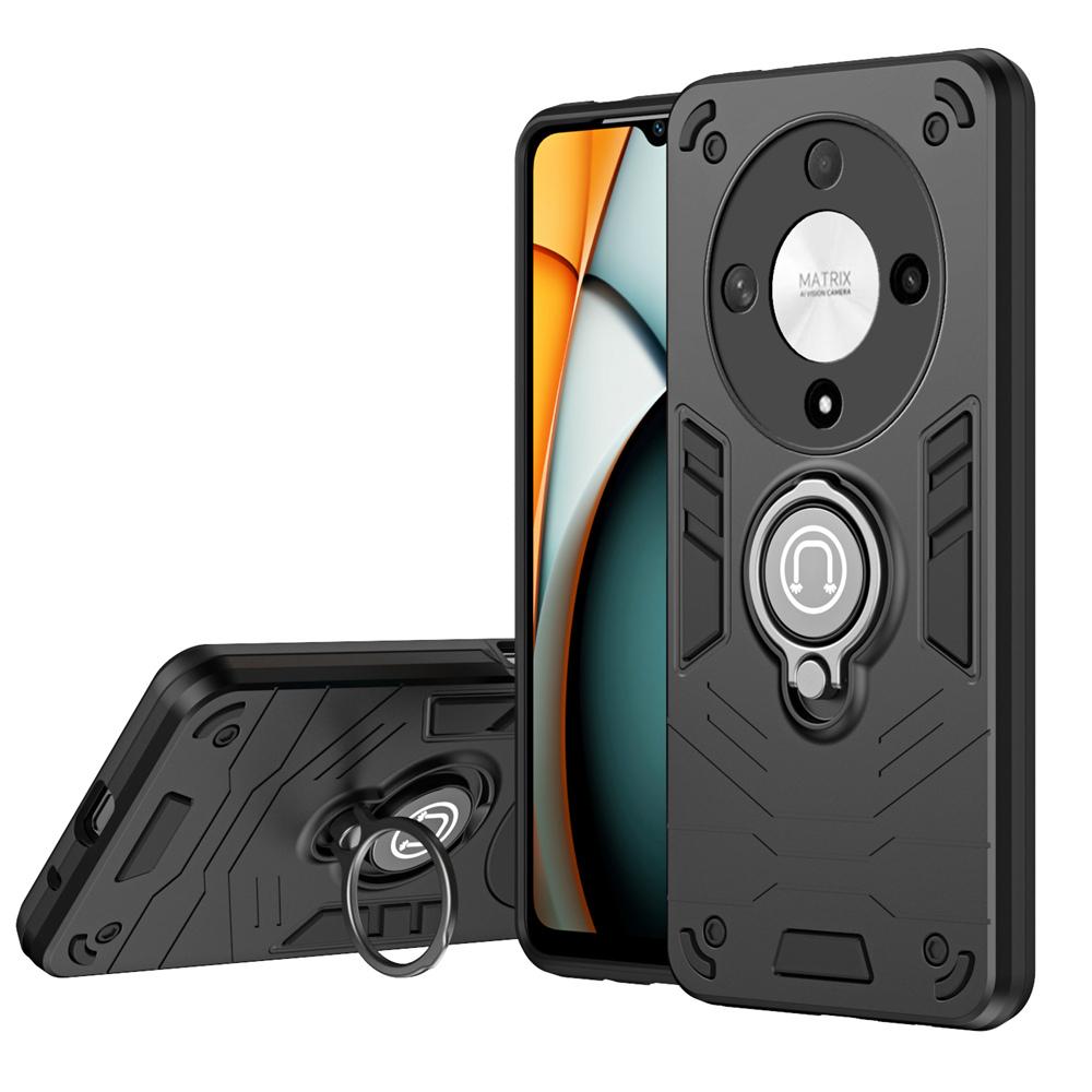KEYSION Противоударный защитный чехол для HONOR X9b 5G, защитное кольцо для объектива камеры, подставка, задняя крышка для телефона для Huawei Magic 6 Lite 5G