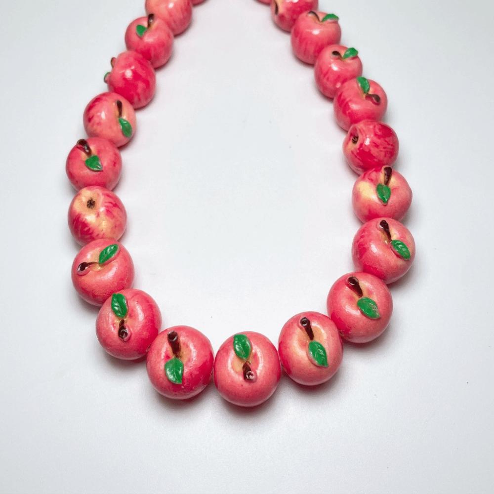 Vintage Colorful Choker Stackable Retro Necklace Simple Fruit Bead Necklace Gift
