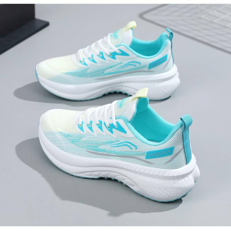 Модная дышащая женская обувь на толстой подошве, повседневная модная легкая обувь для бега в тон