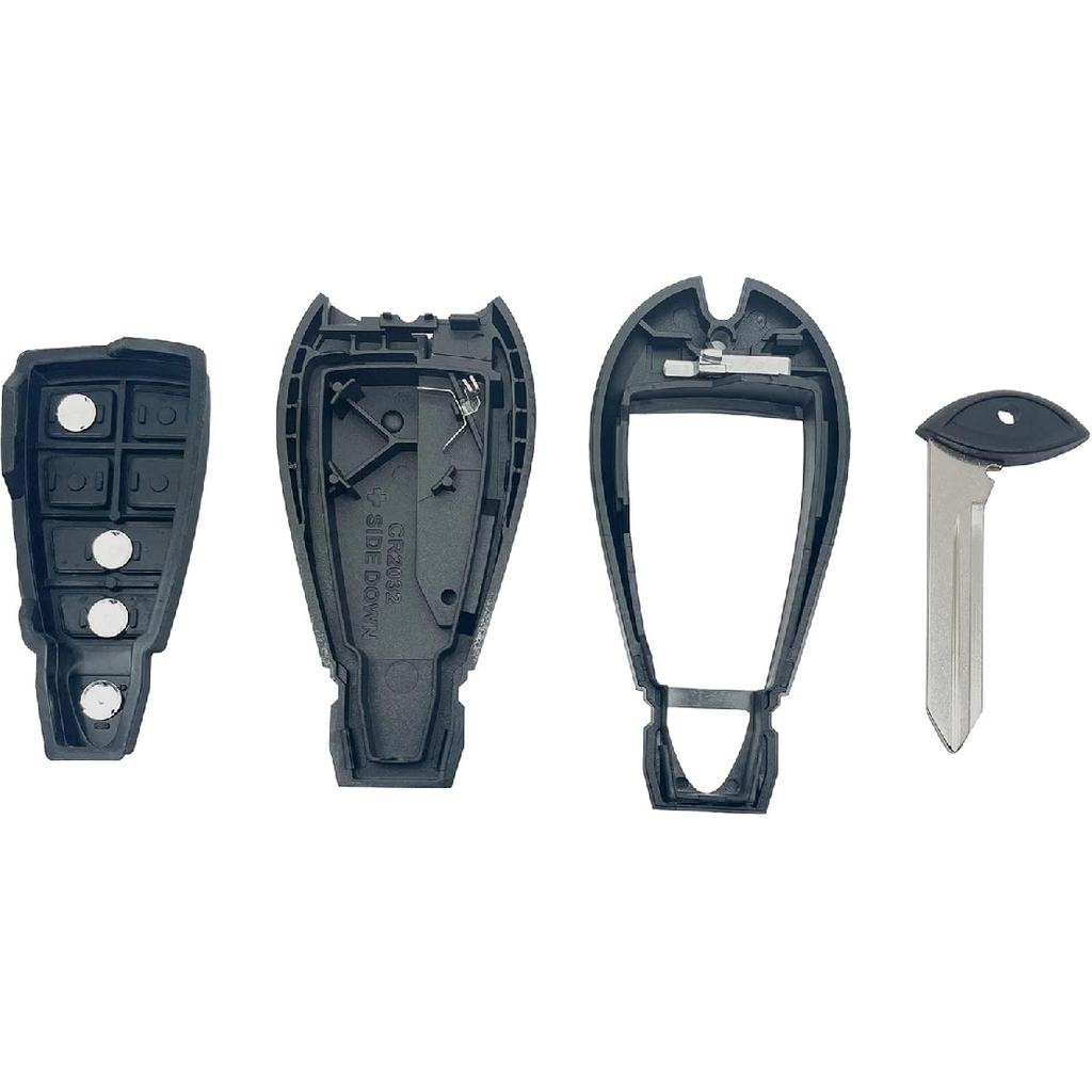 Replacement Key Fob Cover Shell Case Fits for Jeep Grand Cherokee 2008-2013 for Jeep Commander 2008 2009 2010 (4 Buttons)