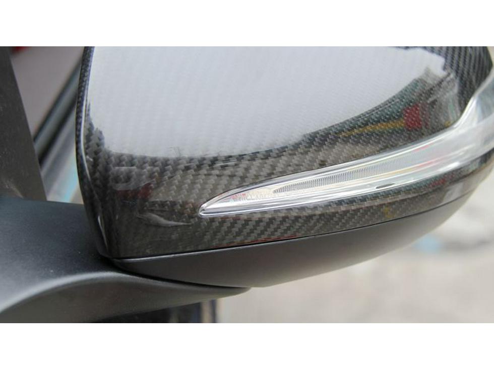 Накладка на зеркало заднего вида из сухого углеволокна для автомобилей с левым рулем Mercedes-Benz B, C, E, S, GLC, GLA, CLA, CLS, W205