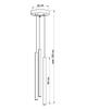 PASTELO 3P white hanging lamp