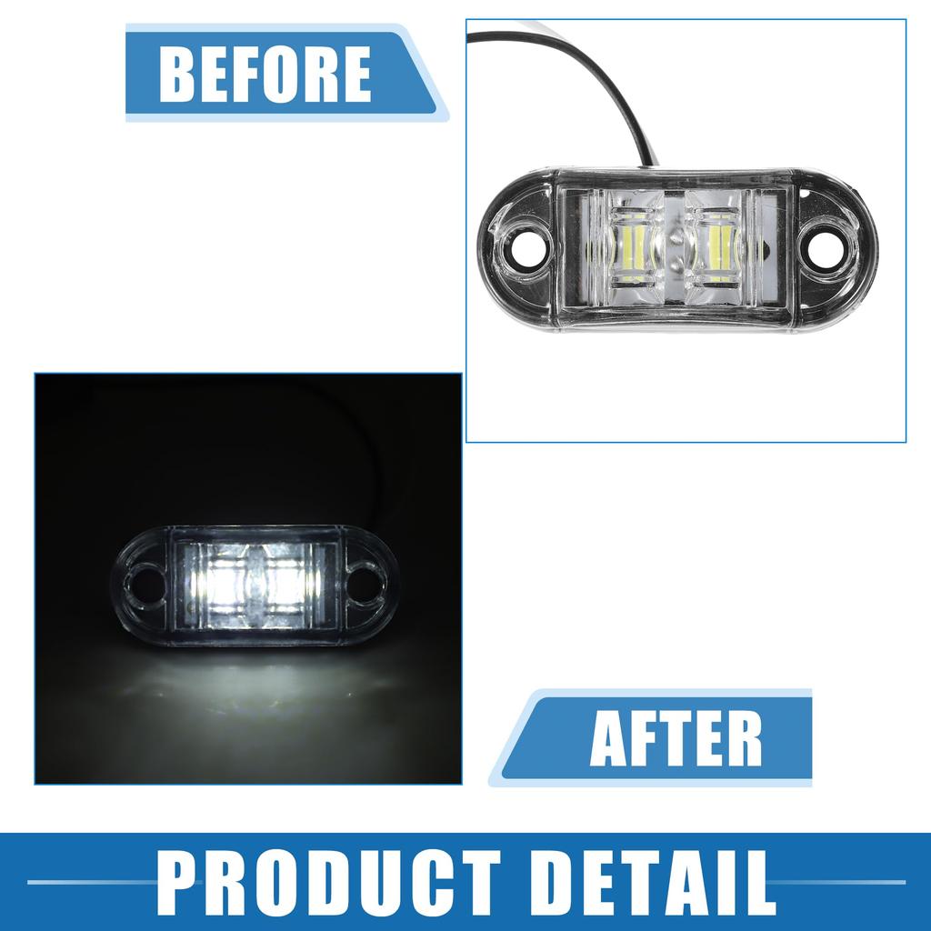 A ABSOPRO Front Rear Side Marker Lights, Waterproof Outdoor Oval Position Lamp for Truck,