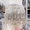 Sequined Tassel Skirt for Latin Dance & Stage Performance - Women's DS Costume with Shorts