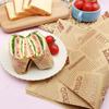 50Pcs Food Waxed Paper Oil-Proof Wax Paper Bread Sandwich Burger Fries Macarons Packaging Kitchen Baking Tool Packaging Decor