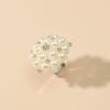 Elegant Floral Diamond Knuckle Ring - Adjustable Retro European Style