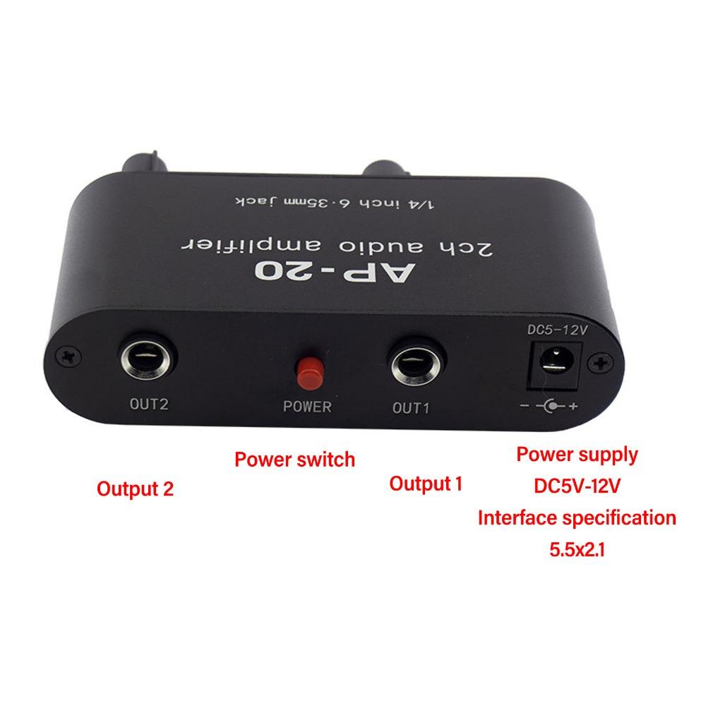 2 Channel Stereo Preamplifier Gain Independent Adjustment Dual Channel Amplifier  Live Sound