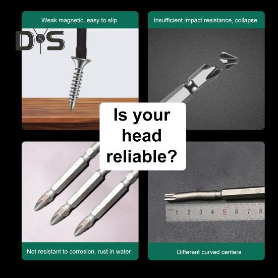 6/8Pcs High-Magnetic Screwdriver Drill Bit Set Rust-Resistant Universal Versatile Usage Strong Durability Anti-Slip Drill Bit Kit