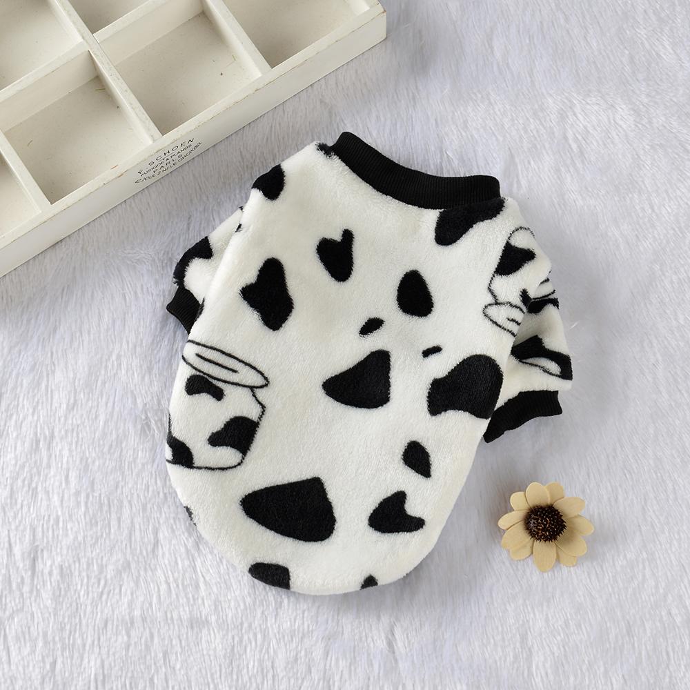 Осенняя теплая флисовая одежда для собак, мультяшная куртка для домашних животных, костюм щенка, жилет Тедди, французский бульдог, чихуахуа для маленьких собак, кошек, рубашка, пальто, одежда