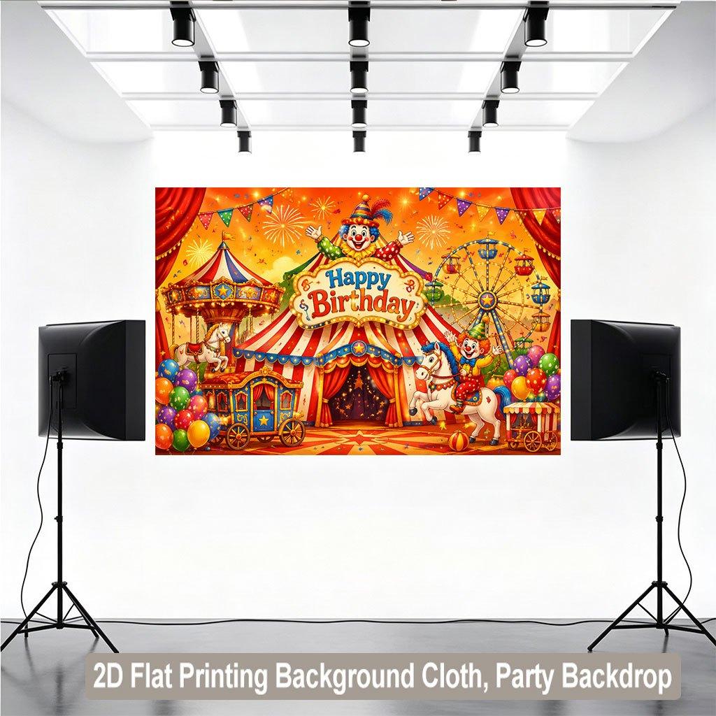 2D Flat Backdrop1pc Birthday Scene Backdrop Banner Polyester Wall Decor For Living Room Bedroom Office Outdoor Decor Holiday Gift
