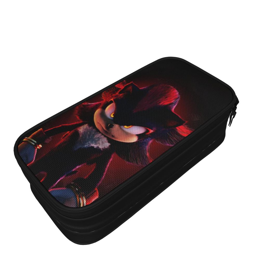 Shadow The Hedgehog Game Pencil Case Pencilcases Kids Large Storage Bag School Supplies Gifts Accessories