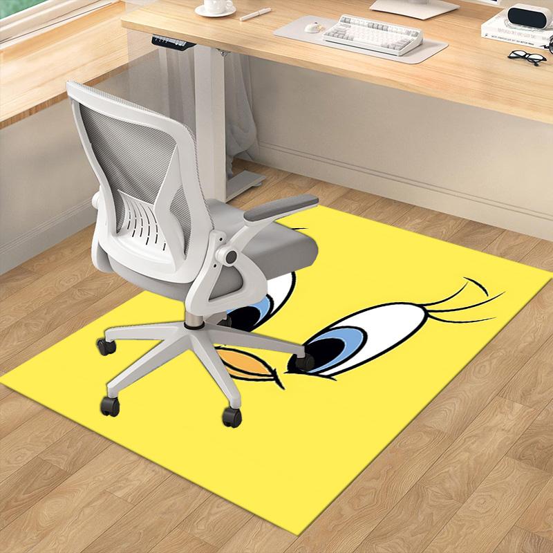 Tweety Bird'S Face Carpet For Playroom Bedroom Living Room Sofa Home Decorkids Game Area Rug Nonslip Floor Mat