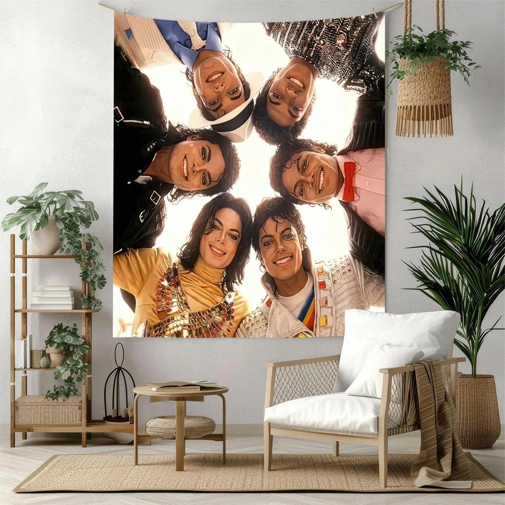 Michael Jackson Wall Decor Tapestry Art For Pet Memorial Birthdaywedding Party Backdrop Family Gift