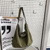 Сумка из стираного холста в ленивом стиле: Женская сумка-тоут через плечо и на плечо большой вместимости