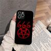 Чехол для телефона Pentagram 666 для iPhone Samsung Galaxy Redmi Xiaomi Oppo OnePlus Note SA 7 8 9 10 11 12 13 14 20 21 22 23 53 54 Pro Max Ultra TPU Soft