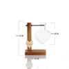 Creative “Love”-Shaped Hydroponic Glass Vase — Wooden Living Room Flower Arrangement Decor Set, for Fresh or Dried Plants, Trans