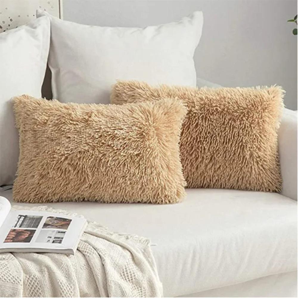 Rectangular Shape Crystal Plush Pillow Plush Mink Plush Pillow Nordic Pillowcase Living Room