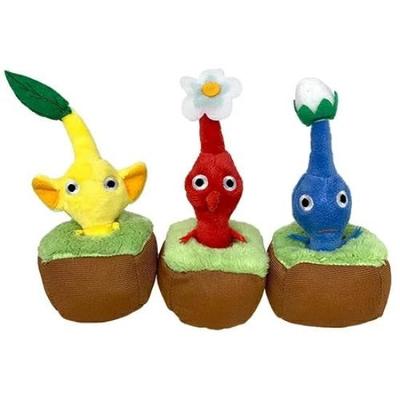 Вытягивающаяся плюшевая игрушка-маскот Pikmin, официальный товар с Алмазом Игрушки, Размер 13 см (Набор из 3 шт.)