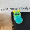 Bag Charm Cute Colorful Plush Caterpillars With Sunglasses Soft Rabbit Fur Animal Pompom Pendant With For Women
