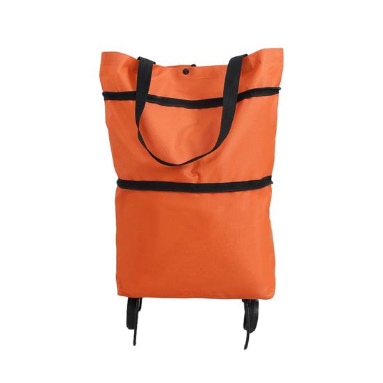 Складная тележка для покупок на колесах, прочная, водонепроницаемая, из ткани Оксфорд, складная сумка для продуктов с бесшумными колесами, передвижная тележка для покупок