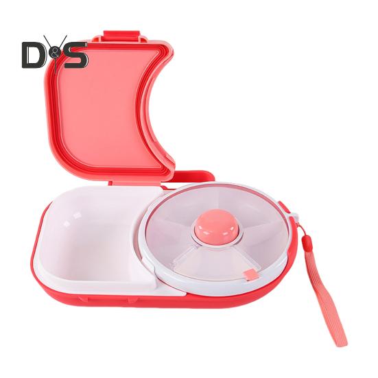 Вращающийся контейнер для закусок с крышкой, вращающийся набор, портативная коробка для конфет для детей, конфетный столик, тарелка для дыни, герметичная коробка для закусок для дома, офиса, школы, пикника